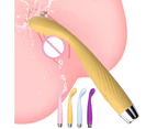 Female Masturbator Heating Massaging Arched Design USB Rechargeable Hypoallergenic Silicone Clit Stimulator Masturbator Massage Stick for Nipples - Pink