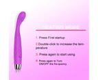 Female Masturbator Heating Massaging Arched Design USB Rechargeable Hypoallergenic Silicone Clit Stimulator Masturbator Massage Stick for Nipples - Pink