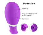 Oraway Sex Toy Quick Climax Versatile Tongue Licking Powerful Double Head Flirting Silicone Clit Stimulator Masturbation Sucker Adult Product - Purple