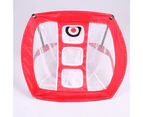 Golf Training Net Collapsible Accuracy Aid Nylon Swing Practice Golf Practice Cage Mat for Indoor-Red