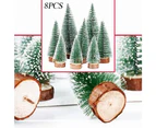 8 Pieces 3 Sizes Mini Christmas Trees Artificial Miniature Fir Trees Green Mini Christmas Trees 10/15/20cm