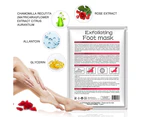 Foot Mask 3-Pack, Exfoliating Foot Peeling Mask (Rose)