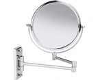 Wall Mounted Magnifying Glass Makeup Mirror, 8" 360° Rotating Mirror Extendable Double Sided Makeup Mirror Portable 3X Magnifying Mirror