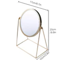 Makeup Mirror Single-Sided Vanity Mirror Vintage 360° Rotating Metal Cosmetic Mirror Round Beauty Mirror