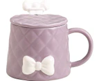 Kawaii Bowknot Mug Cute Ceramic Water Cup Nordic Girl Coffee Milk Cup350ML