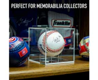 Baseball Display Case, UV Protected Acrylic Cube Baseball Holder Square Clear Box Memorabilia Display Storage