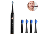 Smart Cleaning and Whitening Modes Selection Rechargeable Sonic Electric Toothbrush with Brush Heads