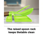 Silicone Spoon Rest, For Stove Top Kitchen Counter, Utensil Rest With Drip Pad Slots & Spoon Holder