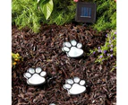 Solar LED String Lights Dog Paws 4 LEDs Black Wire Outdoor Solar Powered Decoration