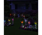 Garden Solar Lights Outdoor, Multi-Color Changing Solar Powered LED Garden Lights(3-Pack)