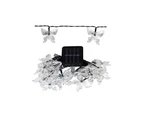 1PCSLed Solar Butterfly String Lights-【Solar 8 Modes】【7m 50 Lights】【White Butterfly】