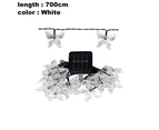 1PCSLed Solar Butterfly String Lights-【Solar 8 Modes】【7m 50 Lights】【White Butterfly】