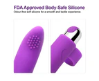 Oraway Silicone Finger Bullet Shape Dildo Vibrator Women Sex Toy G Spot Massager Stick - Purple