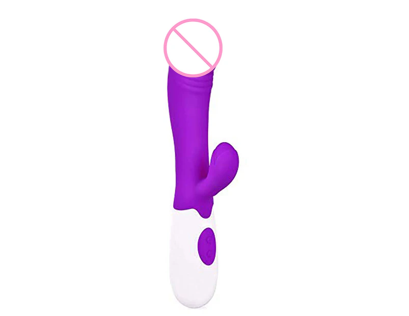 Oraway Soft Silicone Vibrator G Spot Clit Stimulator Waterproof Female Sex Toy AV Wand - Purple