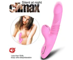 Oraway Women Telescopic Vibrator G Spot Clit Stimulator AV Wand Masturbator Sex Toy - Pink