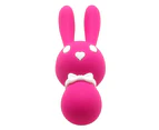 Oraway Women Masturbation Big Rabbit Ear Vibrator Stick G-spot Clitoris Massager Toy - Rose-Red
