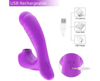 Oraway Vagina Vibrators High Flexibility Strong Suction Universal Vibrating Oral Sex Clit Sucker for Home - Purple