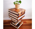 [Free Shipping]MANGO TREES "Book Stack" Side/Corner Table w Storage NB - Natrual