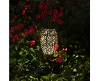 Solar Outdoor Garden Decorative Landscape Light - Five Sides Oval Lantern Black