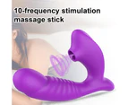 Oraway Vibrating Massager Versatile Lightweight Silicone Clit Stimulator Masturbator Massage Stick for Hotel - Skin Color