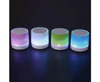 Mini Portable Wireless Bluetooth-compatible Speaker Hands-free Call LED Parlante Subwoofer Green