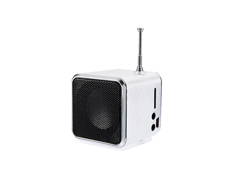 Mini Portable LCD Display Subwoofer Speaker Outdoor Sport Music Player Sound Box Silver