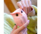 Mini Portable Bluetooth-compatible 5.0 Wireless Rechargeable Owl Shape Speaker Music Player Black