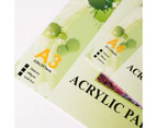 Quality A3 Acrylic Painting Pad Polypropylene 300 GSM 10 Sheets Acid Free - White