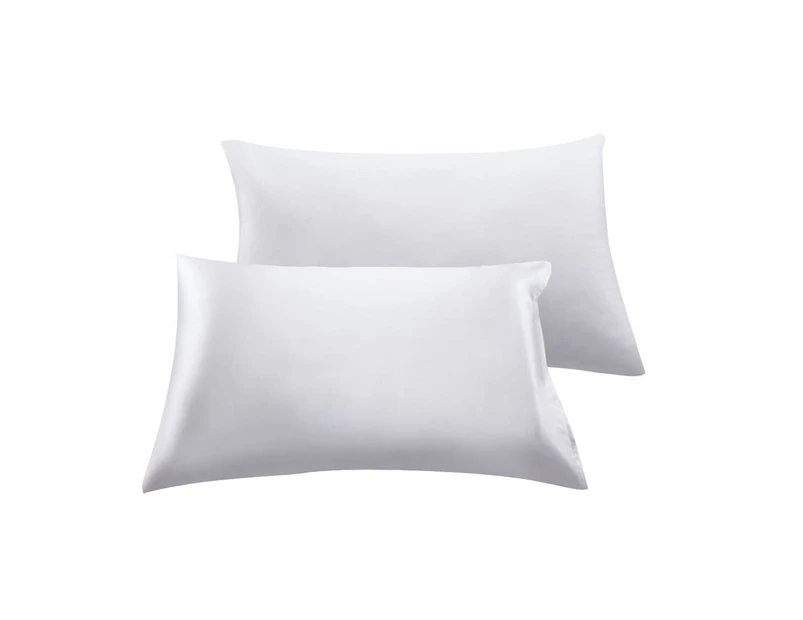 Nnekg Set Of 2 Mulberry Silk Pillowcases (white)