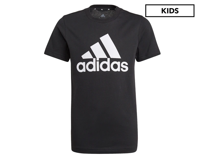 Adidas Boys' Essentials Tee / T-Shirt / Tshirt - Black/White