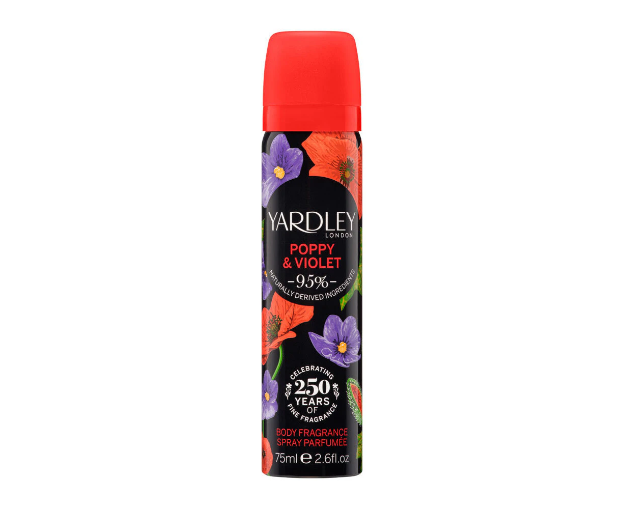 Yardley Poppy & Violet by Yardley London Body Fragrance Spray 75ml