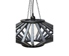 1pce 21x52cm Spike Black Pendant Hanging Ceiling Light Designer Industrial Shape Wood - Black