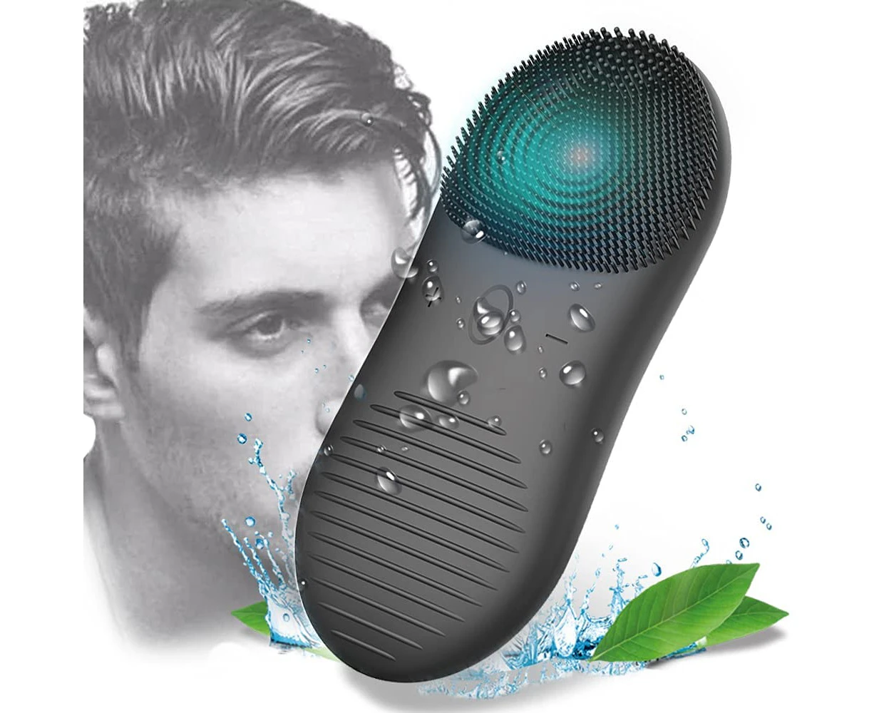 Sonic Facial Cleansing Brush,IPX7 Waterproof Silicone Face Scrubber Brush & Massager for Men-Women-Teens, USB Rechargeable - Style1