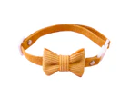 Cat Collar Bow-knot Decor Cute Pet Accessories Adjustable Pet Cat Necklace Decorative Collar for Kitten Yellow
