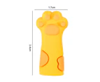 Cat Paw Protector Adorable Anti-drop Easy to Use Lovely Functional Avoid Hurting Hands Silicone Dead Skin Scissors Case for Office - Orange