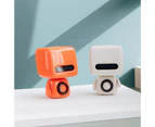 Portable Bluetooth-compatible Wireless Rechargeable Cute Robot Shape Speaker Music Player Orange