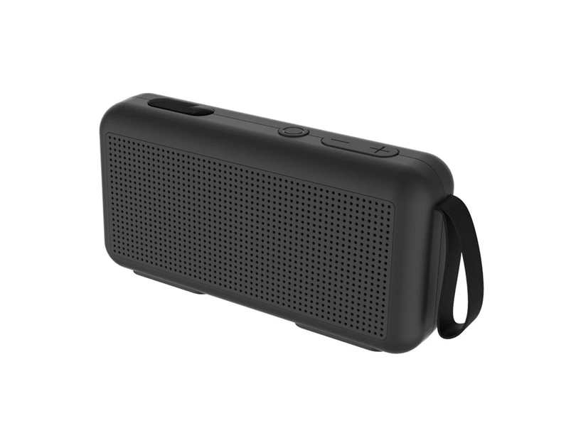 Portable Waterproof Bluetooth-compatible 5.0 Wireless Speaker with Microphone Stereo Sound Black