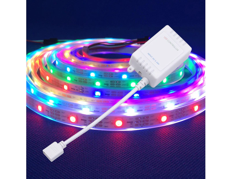 Portable Mobile Phone Bluetooth-compatible Music Colorful LED RGB Light Smart Remote Controller White
