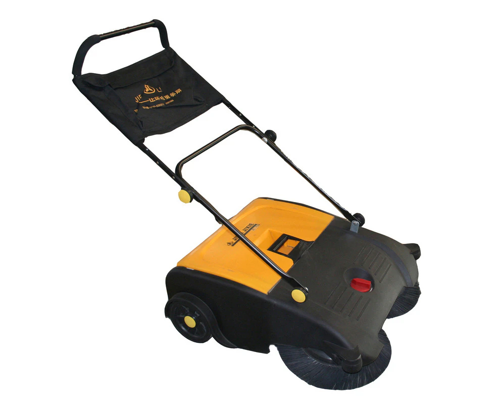 Walk Behind Manual Floor Sweeper Heavy Duty 50L Wet Dry 3000Sqm/H