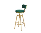 Levede 1x Bar Stools Velvet Kitchen Stool Chair Swivel Barstools Padded Seat