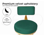 Levede 1x Bar Stools Velvet Kitchen Stool Chair Swivel Barstools Padded Seat