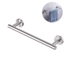 Hand Towel Bar Bathroom Towel Holder Kitchen Dish Cloth Hanger Drilling -Silver