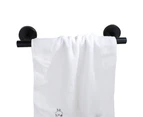 Hand Towel Bar Bathroom Towel Holder Kitchen Dish Cloth Hanger Drilling -Black