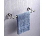Hand Towel Bar Bathroom Towel Holder Kitchen Dish Cloth Hanger Drilling -Silver