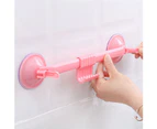 Sunshine Multifunctional Suction Cup Towel Hanger Kitchen Bathroom Storage Rack Holder-Pink 34.5cm by 7.1cm