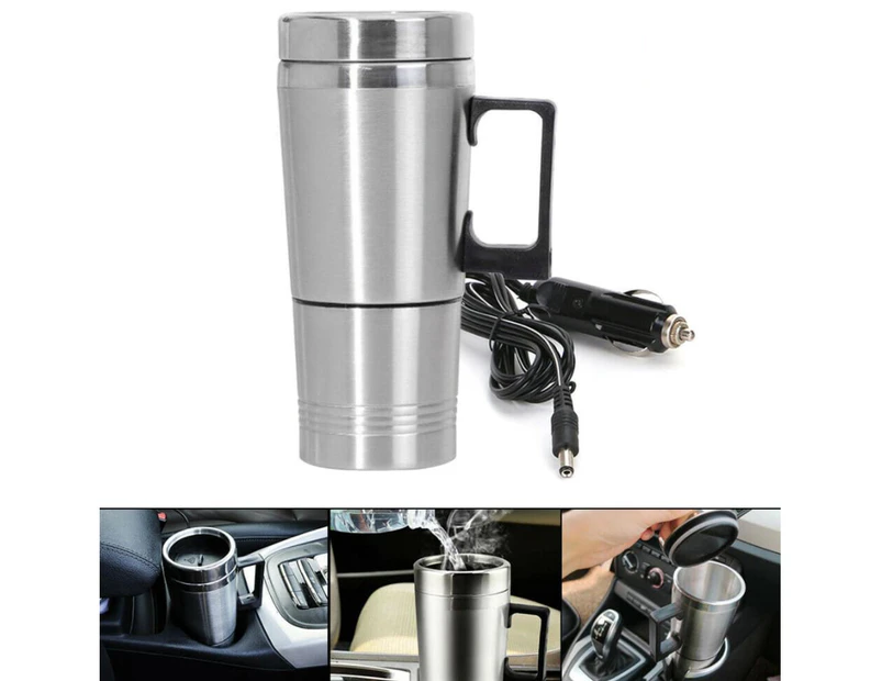 12V Kettle Stainless Steel Electric Tea Maker Heater for Camping Car Heating cup