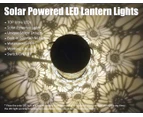 LED Solar Garden Lights (Sydney Stock) Outdoor LED Lantern Retro Metal Decor Light Hollow Out Black Waterproof