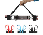 Skiing Adjustable Shoulder Carrier Handle Strap Porter Hook for Ski Snowboard-Blue