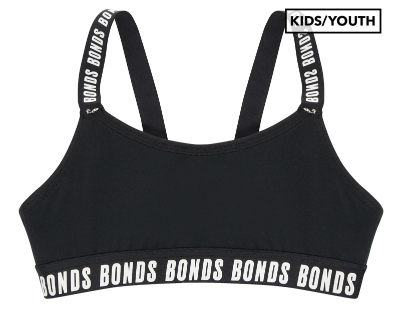 Bonds Girls' Sport Performance Pullover Crop - Black