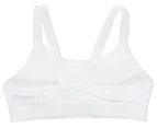 Bonds Girls' Sport Performance Pullover Crop - White